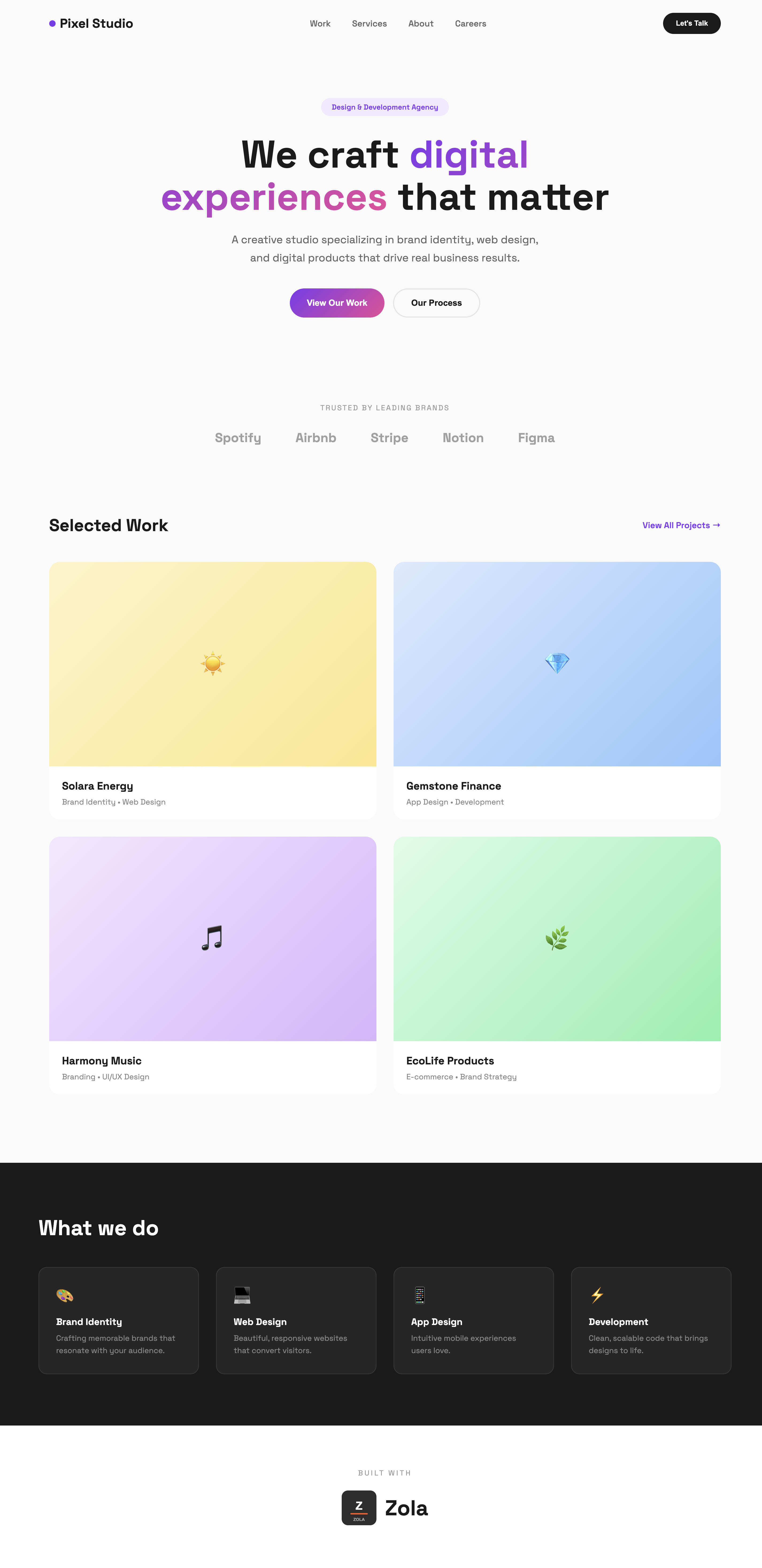 Zola static site example